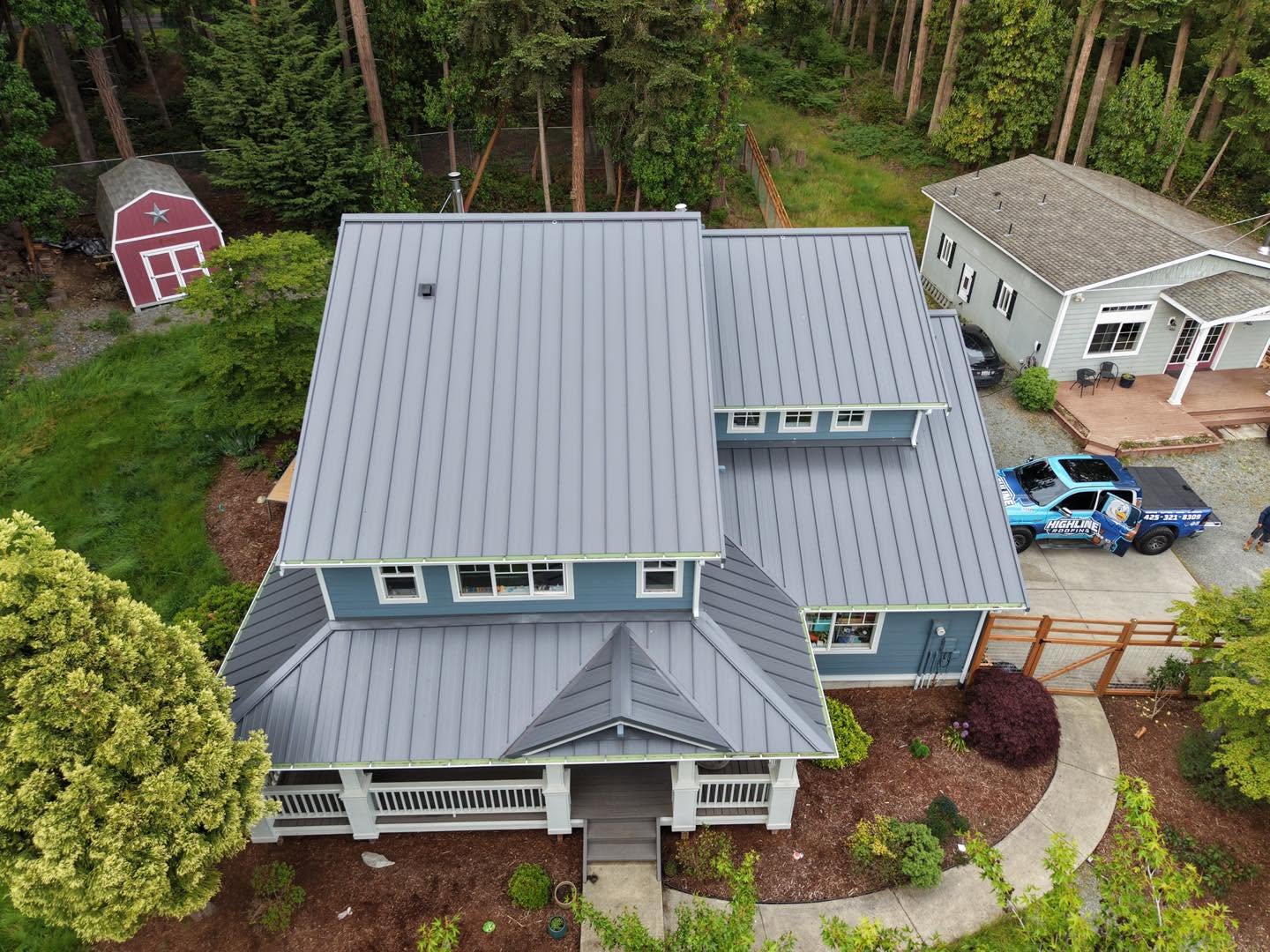 The Highline Roofing team at work